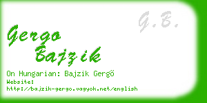 gergo bajzik business card